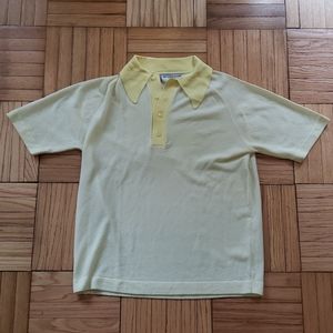 Vintage 60s Yellow Golf  or BBQ Polo